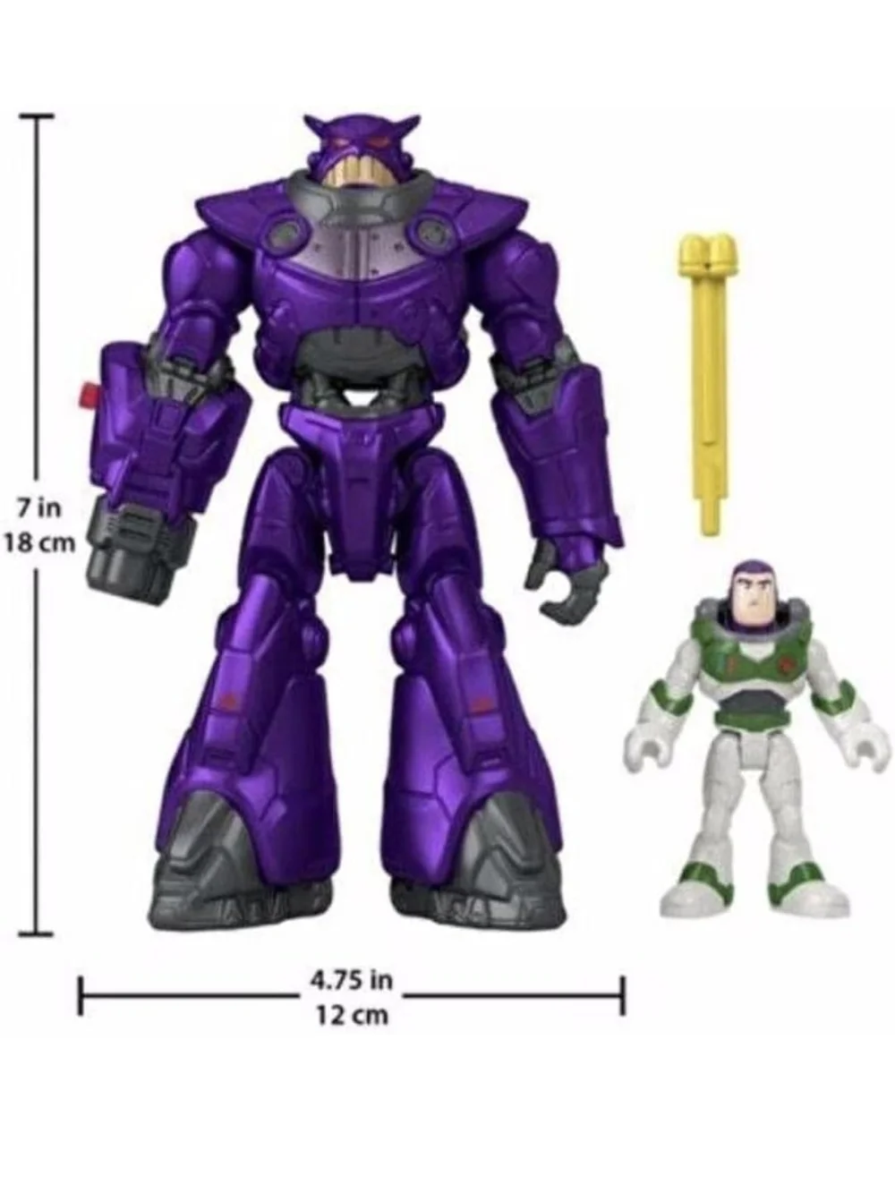 Disney Lightyear Purple Armored Mech with Green-White Astronaut Figure